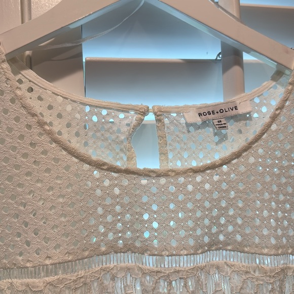 Rose and Olive size 3X white knit tunic blouse brand new bell sleeve super cute - Picture 2 of 6